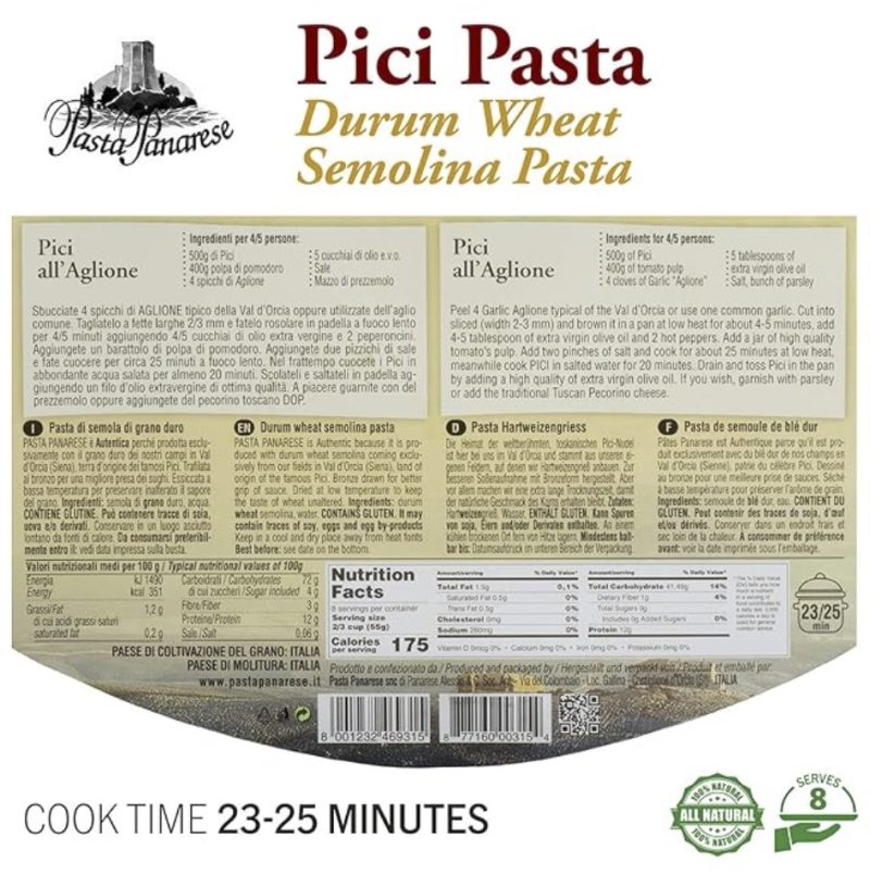 Pâtes Pici artisanales de Toscane 500g – Image 2